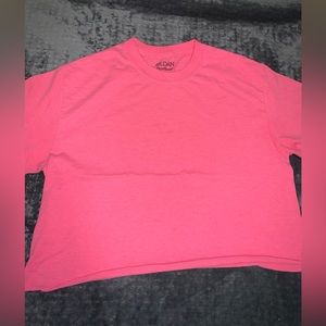 Pink self cropped t-shirt